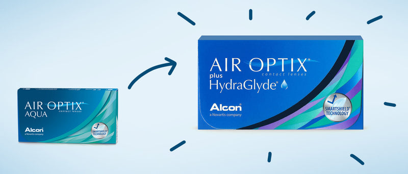All Air Optix contact lenses now come with Hydraglyde