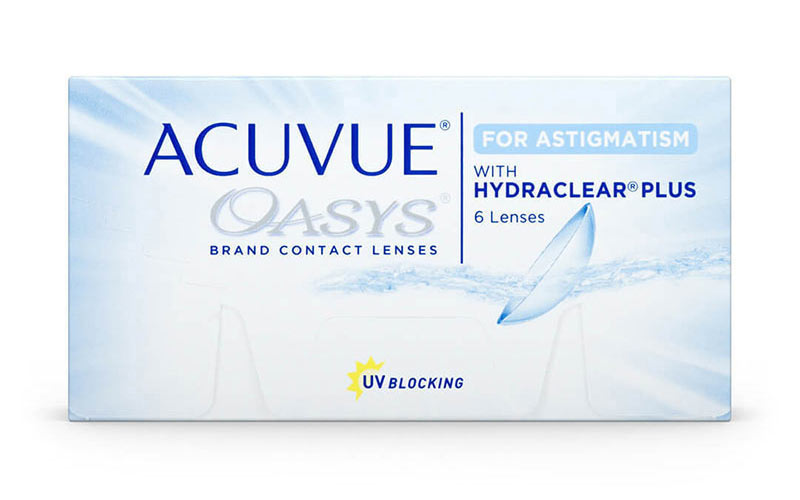 Acuvue Oasys for Astigmatism Fortnightly Toric Contact Lenses with Hydraclear Plus by Johnson & Johnson