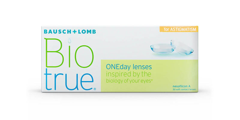 Biotrue for Astigmatism Daily Disposable toric Contact Lenses by Bausch and Lomb
